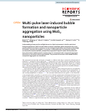 Cover page: Multi-pulse laser-induced bubble formation and nanoparticle aggregation using MoS2 nanoparticles.