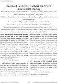 Cover page: Integrated IVUS-OCT Catheter for in Vivo Intravascular Imaging