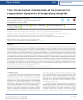 Cover page: Two-dimensional mathematical framework for evaporation dynamics of respiratory droplets