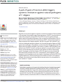 Cover page: A pals-25 gain-of-function allele triggers systemic resistance against natural pathogens of C. elegans