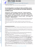 Cover page: Survival disparities in non-Hispanic Black and White cervical cancer patients vary by histology and are largely explained by modifiable factors