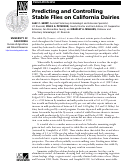 Cover page: Predicting and Controlling Stable Flies on California Dairies