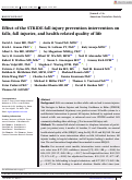 Cover page: Effect of the STRIDE fall injury prevention intervention on falls, fall injuries, and health‐related quality of life