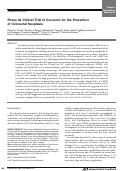 Cover page: Phase IIa clinical trial of curcumin for the prevention of colorectal neoplasia.