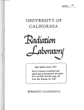 Cover page: Survey of Treated Water Supply System for the 184-inch Area and Vicinity