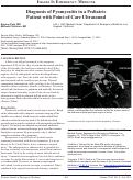 Cover page: Diagnosis of Pyomyositis in a Pediatric Patient with Point-of-Care Ultrasound