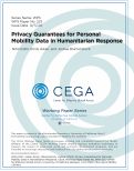 Cover page of Privacy Guarantees for Personal Mobility Data in Humanitarian Response