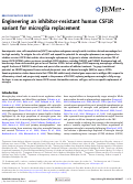 Cover page: Engineering an inhibitor-resistant human CSF1R variant for microglia replacement