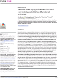 Cover page: Neonatal brain injury influences structural connectivity and childhood functional outcomes