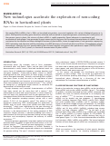 Cover page: New technologies accelerate the exploration of non-coding RNAs in horticultural plants.