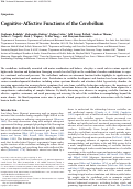 Cover page: Cognitive-Affective Functions of the Cerebellum