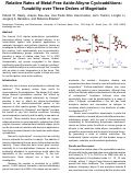 Cover page: Relative Rates of Metal-Free Azide–Alkyne Cycloadditions: Tunability over 3 Orders of Magnitude