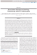 Cover page: Heart Failure Therapies for End-Stage Chemotherapy-Induced Cardiomyopathy.