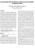 Cover page: Automatically Inferring Patterns of Resource Consumption in Network