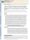 Cover page: Lipidomics analysis of essential fatty acids in macrophages