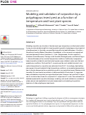 Cover page: Modeling and validation of oviposition by a polyphagous insect pest as a function of temperature and host plant species