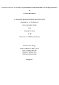 Cover page: Evidence to Policy: Do Voucher Programs Improve Maternal Health in Developing Countries?