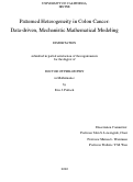 Cover page: Patterned Heterogeneity in Colon Cancer: Data-driven, Mechanistic Mathematical Modeling