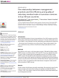 Cover page: The relationship between management practices and the efficiency and quality of voluntary medical male circumcision services in four African countries