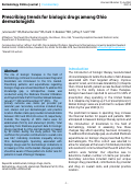 Cover page: Prescribing trends for biologic drugs among Ohio dermatologists