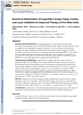 Cover page: Numerical optimization of sequential cryogen spray cooling and laser irradiation for improved therapy of port wine stain