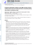 Cover page: Peripheral inflammation related to lower fMRI activation during a working memory task and resting functional connectivity among older adults: a preliminary study