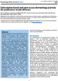 Cover page: Subscription-based and open access dermatology journals: the publication model dilemma