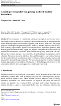 Cover page: A multi-period equilibrium pricing model of weather derivatives