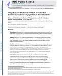 Cover page: Using Molecular HIV Surveillance Data to Understand Transmission Between Subpopulations in the United States