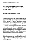 Cover page: Self-Reported Smoking Behavior and Attitudes in Aboriginal Treatment Centers Across Canada