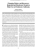 Cover page: Changing Palates and Resources: Regional and Diachronic Trends in Plant Use in Prehistoric California