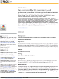 Cover page: Age, comorbidity, life expectancy, and pulmonary nodule follow-up in older veterans