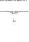 Cover page: Mental Health and Academic Performance of First-Generation College Students and Continuing-Generation College Students