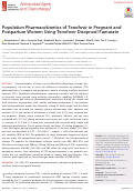 Cover page: Population Pharmacokinetics of Tenofovir in Pregnant and Postpartum Women Using Tenofovir Disoproxil Fumarate