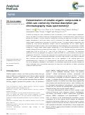 Cover page: Determination of volatile organic compounds in child care centers by thermal desorption gas chromatography-mass spectrometry