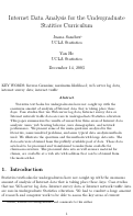 Cover page: Internet Data Analysis for the Undergraduate Statistics Curriculum