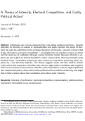 Cover page: A Theory of Intensity, Electoral Competition, and Costly Political Action