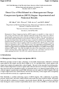 Cover page: Direct Use of Wet Ethanol in a Homogeneous Charge Compression Ignition (HCCI) Engine: Experimental and Numerical Results