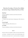 Cover page: Clusterless Decoding of Position from Multiunit Activity Using a Marked Point Process Filter