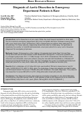 Cover page: Diagnosis of Aortic Dissection in Emergency  Department Patients is Rare