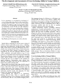 Cover page: The Development and Assessment of Cross-Sectioning Ability in Young Children