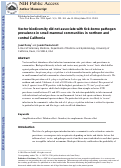 Cover page: Vector biodiversity did not associate with tick-borne pathogen prevalence in small mammal communities in northern and central California