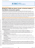 Cover page: Management of REM sleep behavior disorder: an American Academy of Sleep Medicine systematic review, meta-analysis, and GRADE assessment.