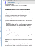 Cover page: Lateral mass screw stimulation thresholds in posterior cervical instrumentation surgery: a predictor of medial deviation.