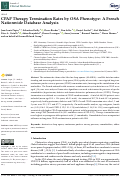 Cover page: CPAP Therapy Termination Rates by OSA Phenotype: A French Nationwide Database Analysis