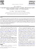 Cover page: Using lipid analysis and hyphal length to quantify AM and saprotrophic fungal abundance along a soil chronosequence