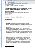 Cover page: Psychosocial risk factors for low back pain in US workers: Data from the 2002-2018 quality of work life survey.