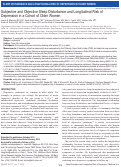 Cover page: Subjective and Objective Sleep Disturbance and Longitudinal Risk of Depression in a Cohort of Older Women