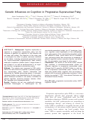 Cover page: Genetic influences on cognition in progressive supranuclear palsy