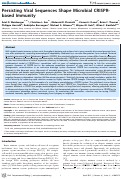 Cover page: Persisting viral sequences shape microbial CRISPR-based immunity.